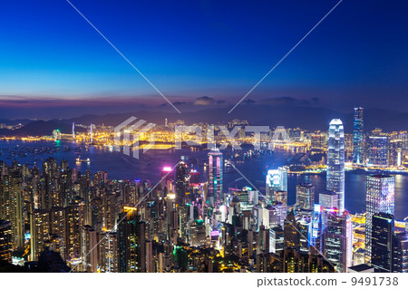 Hong Kong city at night Hong Kong city at night 9491738