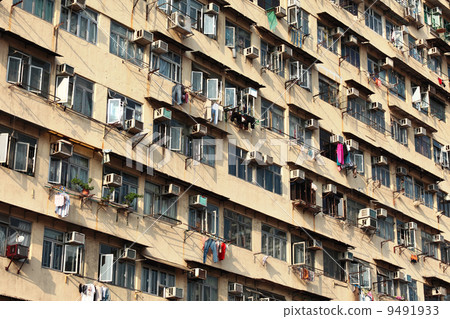 old apartment building in Hong Kong old apartment building in Hong Kong 9491933