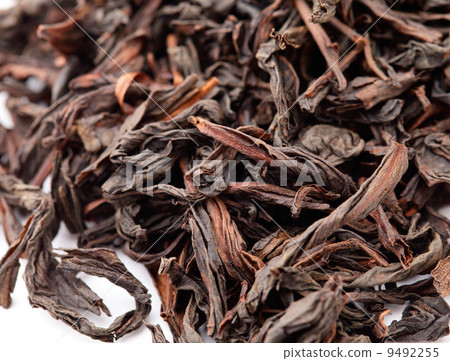 Chinese black tea isolated on white background 9492255