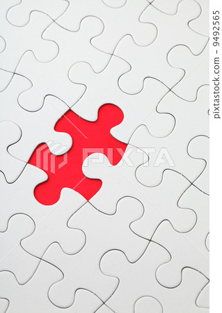 Missing puzzle piece in red color 9492565