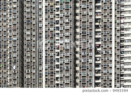 public apartment block in Hong Kong 9493394