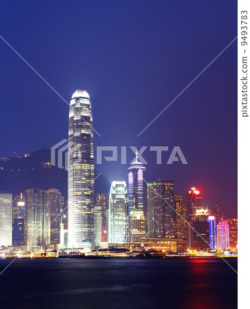 Hong Kong skyline at night 9493783