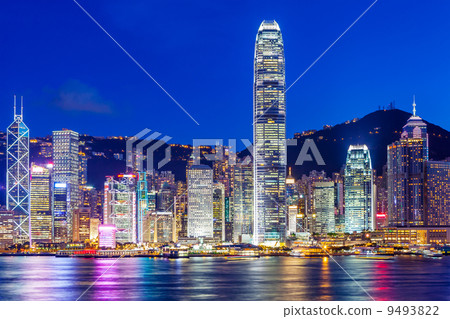 Hong Kong skyline at night Hong Kong skyline at night 9493822