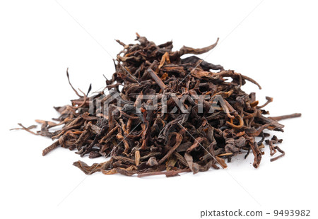 Chinese black tea isolated on white background 9493982