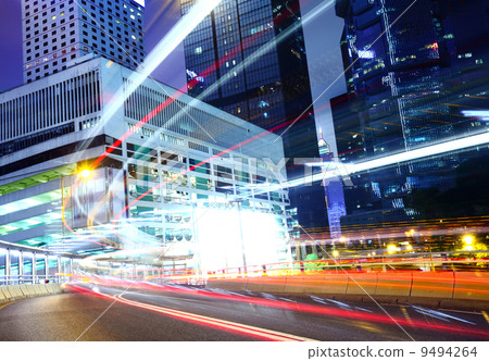 City at night with busy traffic City at night with busy traffic 9494264