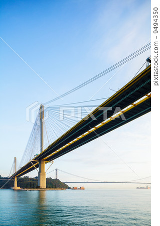 Suspension bridge in Hong Kong 9494350