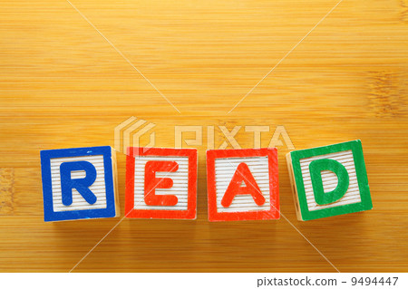 Alphabet Block spell the word READ Alphabet Block spell the word READ 9494447