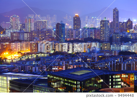 Hong Kong city at night Hong Kong city at night 9494448
