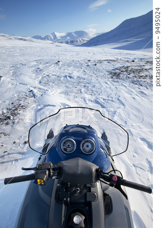 Snowmobile Winter Landscape Snowmobile Winter Landscape 9495024