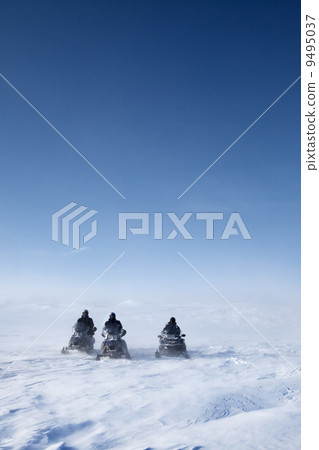 Snowmobile Winter Landscape 9495037
