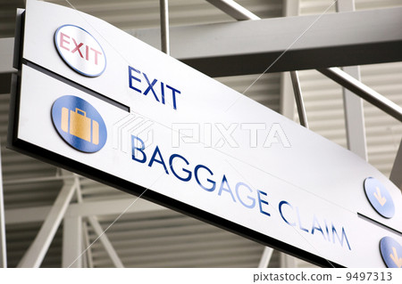 Baggage Claim & Exit Sign 9497313