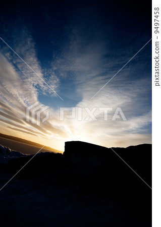 Rock and Ocean Sunset Rock and Ocean Sunset 9497458