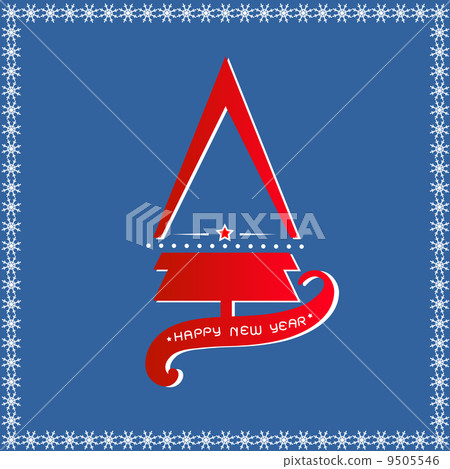 Happy New Year Greeting Card, vector illustration 9505546