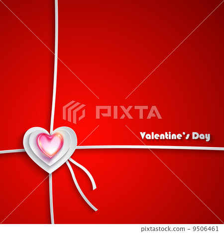 Valentine's Day Greeting Card on red background - Stock Illustration ...