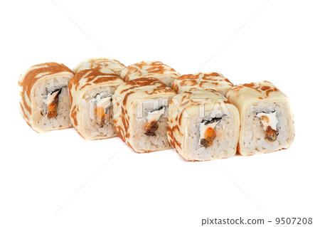 pancake sushi rolls with red caviar pancake sushi rolls with red caviar 9507208