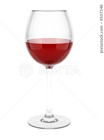glass of red wine isolated on white background 9507346