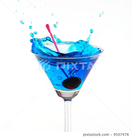 blue cocktail splashing blue cocktail splashing 9507476