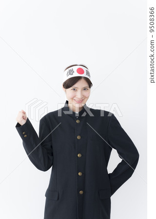 Young lady in school run Young lady in school run 9508366