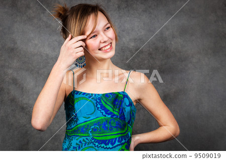 girl on a gray background girl on a gray background 9509019
