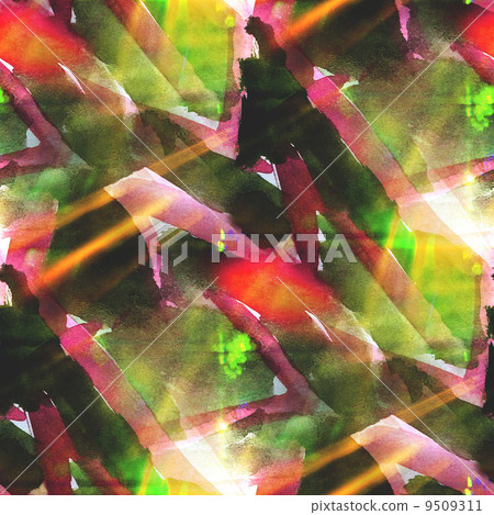 art texture abstract water red, yellow, green color seamless bac 9509311