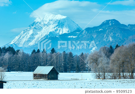 Winter mountain country landscape (Austria). Winter mountain country landscape (Austria). 9509523