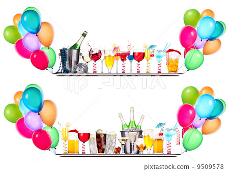 different images of alcohol with balloons 9509578