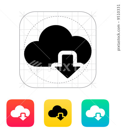 Cloud computing download icon. Cloud computing download icon. 9510331