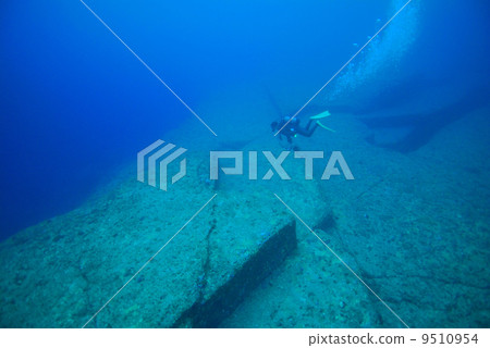 潛艇遺址和潛水員 潛艇遺址和潛水員 9510954