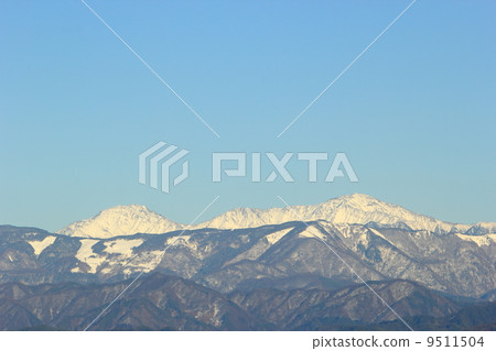 南阿爾卑斯山和北山的Kita-dake 9511504