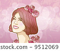 A woman with a "rose" motif A woman with a "rose" motif 9512069