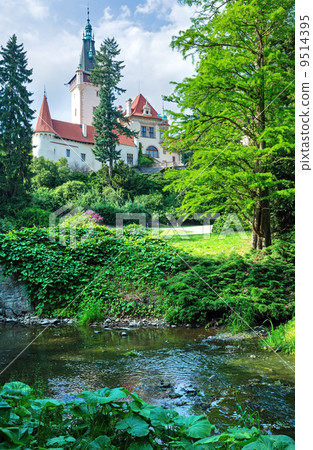 Castle Pruhonice or Pruhonicky zamek summer view (Prague, Czech) 9514395