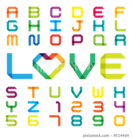 Colorful paper alphabet 9514484