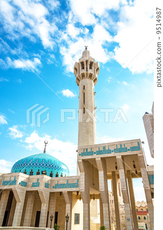 國王·阿卜杜拉·清真寺的尖塔(約旦,安曼) 國王·阿卜杜拉·清真寺的尖塔(約旦,安曼) 9514987
