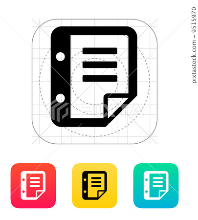Notepad flip icon. Notepad flip icon. 9515970