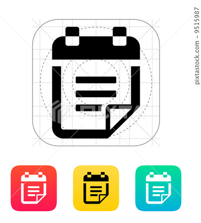 Notepad with text icon. - Stock Illustration [9515987] - PIXTA