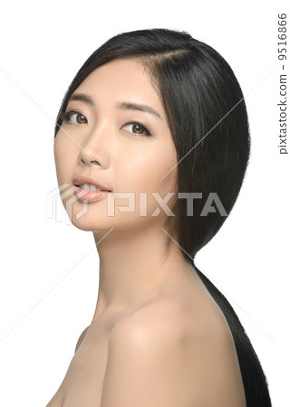 Beauty shot young woman studio isolated white background 9516866