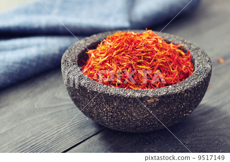 Saffron in stone bowl 9517149