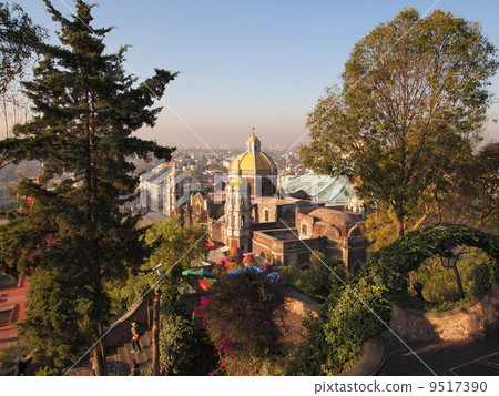 Mexico City Guadalupe Temple View of the Old Cathedral from the hill of Tepeyac 9517390