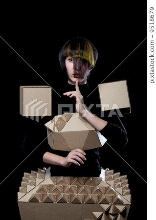 Doll in cardboard dress Doll in cardboard dress 9518679