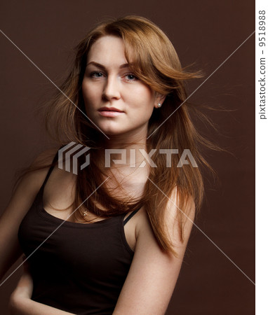 Attractive red woman Attractive red woman 9518988
