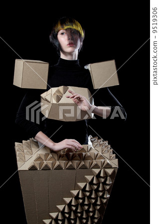 Doll in cardboard dress 9519306