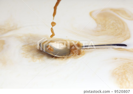 Coffe and milk drops and splashes Coffe and milk drops and splashes 9520807