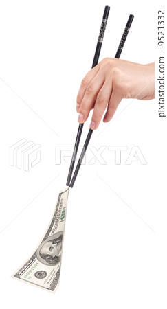 Chinese chopsticks holding money Chinese chopsticks holding money 9521332