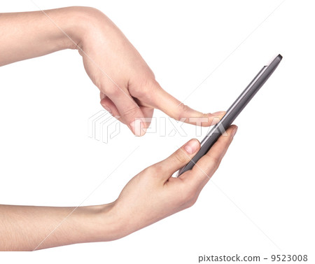 Touch screen tablet computer with hand Touch screen tablet computer with hand 9523008