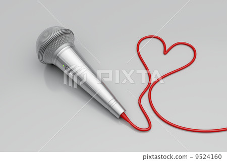 Microphone and red heart Microphone and red heart 9524160