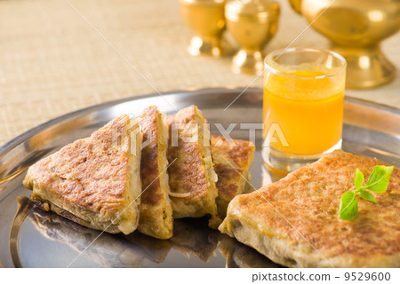 mutabbaq a popular arab ramadan food where bread if stuffed with 9529600
