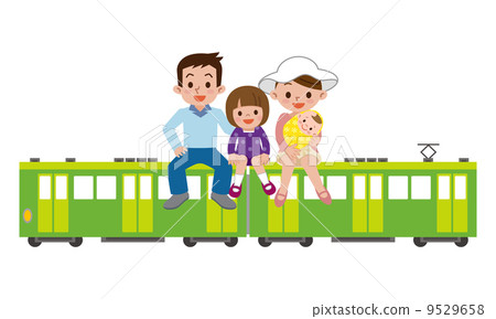 A family traveling by train 9529658