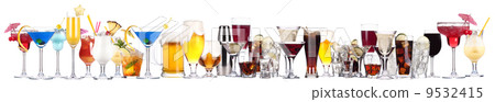 different images of alcohol isolated 9532415