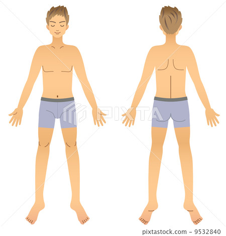 Male nude figure illustration 9532840