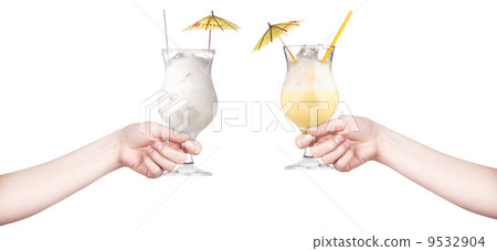 hand with alcohol cocktail making toast 9532904